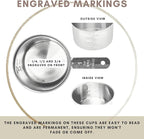 1 Cup Stainless Steel Measuring Cup | Sturdy Metal 250 ml | 240 cc | 8 oz | - Image 5