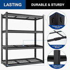 BILT HARD 46" W x 24" D x 72" H Heavy Duty Garage Shelving, 4-Tier Industrial - Image 7