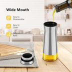 Aelga Olive Oil And Vinegar Dispenser Set -2 Pack Elegant Stainless Steel Oil - Image 4