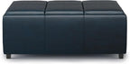 SIMPLIHOME Avalon 42 inch Wide Contemporary Rectangle Storage Ottoman in - Image 5