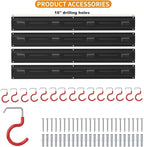 WALMANN All Metal 64 Inch Wall Mount Garden Tool Organizer - Image 3