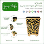 Jaye’s Studio Garden Party Decorative Gold Waste Basket - Image 6