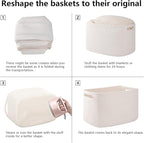 OIAHOMY 4 Pack Storage Baskets for Organizing, Cube Storage Bins for Shelves - Image 7