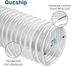 Qucship 2-1/2" x 10' Heavy-Duty PVC Dust Collection Hose, Puncture-Resistant - Image 2
