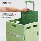 Folding Utility Cart Portable Rolling Crate Handcart Foldable Shopping Trolley - Image 8