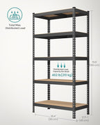 SONGMICS 5-Tier Storage Shelves, Load 2310 lb, Boltless Assembly, Adjustable - Image 3