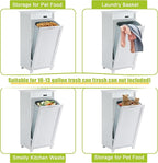 VECELO Tilt Out Kitchen Trash Bin Cabinet, Dog Proof Garbage Can - Image 5