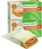 Responsible Products Certified Compostable SANDWICH Resealable Zip Bag by ResponsibleProducts%C2%AE