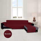 Easy-Going L Shape Sofa Slipcover Chaise Reversible Protector Cover - Image 2