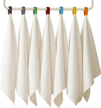 7-Pack Flat Flour Sack Towels – 100% Cotton Kitchen Dish & Tea Towels by WHITEWRAP