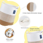COMSE Extra Large Blanket Basket, Tall Woven Storage Basket, Nursery Hamper - Image 4