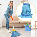 Lallisa 4 Pcs Commercial Mop Head Replacement Tube Microfiber Industrial Looped - Image 4