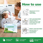 Laundry Detergent Sheet, Eco-Friendly & Hypoallergenic Wash Strips, Natural - Image 6