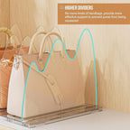 Bag & Purse Organizer for Closet, 2 Pack Adjustable Clear Handbag Storage Holder - Image 6