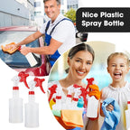 Eccliy 12 Pcs 16 Oz Plastic Spray Bottle, Adjustable Empty Reusable Sprayer - Image 3