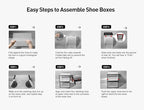 Kuject X-Large Shoe Storage Boxes Organizers Clear Plastic Stackable 12 Pack - Image 7