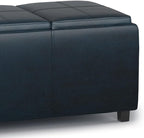SIMPLIHOME Avalon 42 inch Wide Contemporary Rectangle Storage Ottoman in - Image 7