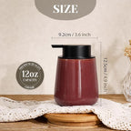 INGOFIN Ceramic Lotion Dispenser - 12 oz Refillable Hand Soap Dispenser Bathroom - Image 2