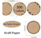 2" Brown Label Stickers for Jars and Lids, Kraft Sticker Labels for Pantry - Image 2