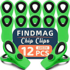 FINDMAG Big Chip Clip, Cute Magnet Clips Refrigerator Sealing Clip, Plastic by FINDMAG