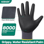 Kebada W5 Work Gloves Bulk Pack, Foam Nitrile Coated Working Gloves - Image 2