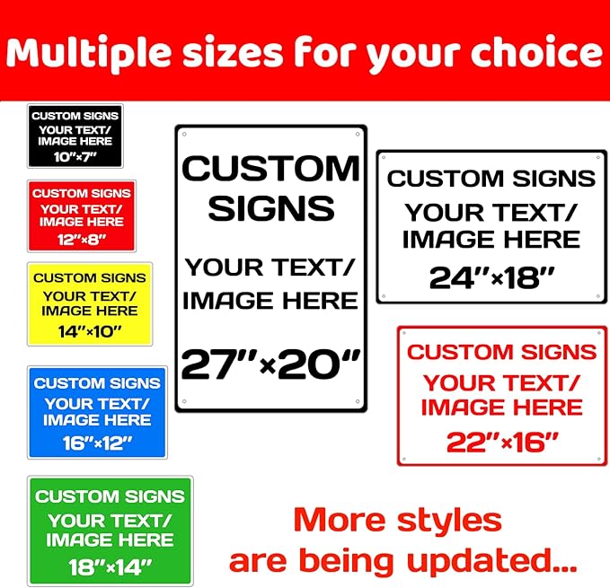 Personalized signs, Aluminum Weatherproof Metal Sign, Optional reflective or - Image 5