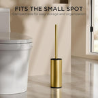 FORIOUS Toilet Brush and Holder Set, 304 Stainless Steel Long Handle and Heavy - Image 7