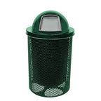 COATEDOUTDOORFURNITURE RDT-P-TXTGRN Heavy Duty Round Trash Receptacle by CoatedOutdoorFurniture