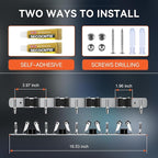 ZONGOOL 2 Pack Mop Broom Holder Wall Mount, 4 Racks and 5 Hooks Broom Organizer - Image 6