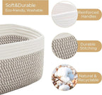Small Cotton Rope Basket – Storage Bin - Image 9