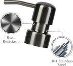 Emerson Essentials Glass Soap Bottle Dispensers, 2 Pack, Stainless-Steel Pumps - Image 4