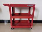 Utility Service Cart, 3 Shelf 150LBS Heavy Duty Steel Rolling Utility Cart by ToolDorm