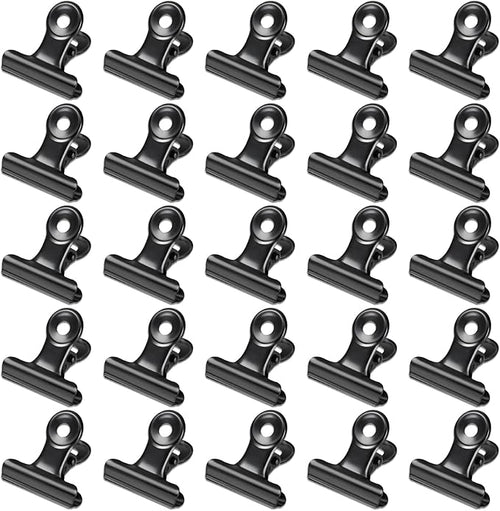 30 Pack Bulldog Clips 0.87 Inch Small Hinge Paper Clips Metal Hinge Clips by Orcielo