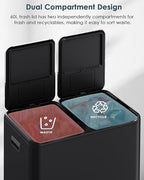 Arlopu 16Gal Dual Trash Can w/2 Built-in Box - Image 4