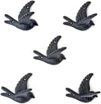 Ambipolar 5-Pack Bird Flying Style Coat Hooks, Vintage Black Hooks - Image 5