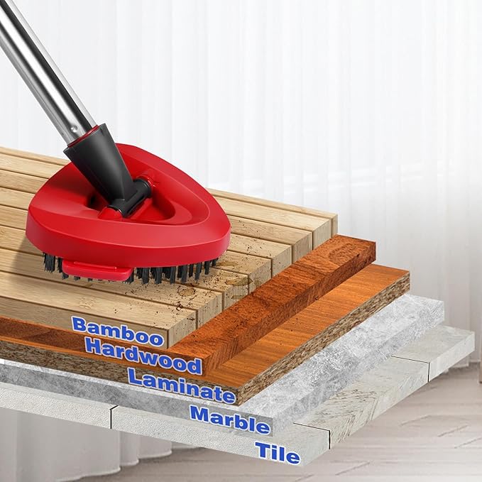 Mop Replacement Heads 6 Pcs & 1 Scrub Brush & 1 Base Combo, Spin Mop - Image 6