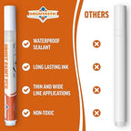 White Grout Paint Pen – Waterproof Tile Grout Colorant & Sealer Marker - Image 6