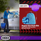 AIDEA Car Wash Mitt Microfiber-2PK, Scratch-Free& Lint-Free, Premium Chenille - Image 2