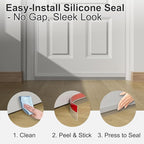 Heavy-Duty 20 ft x 2 in Weather Stripping, Door Draft Stopper Silicone Seal - Image 5
