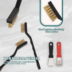 20 Pcs Mini Wire Brush Brass Brush Set, Curved Handle Masonry Brush Wire Brush - Image 7