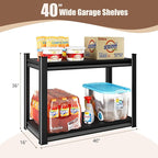 40" W 2-Tier Garage Shelving Heavy Duty, 1000LBS Loads Garage Storage Shelves - Image 3