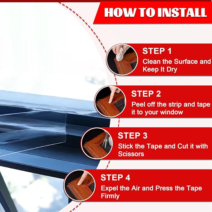 Window Sealing Tape 2 Inch x 33 FT Transparent Window Insulation Residue-Free - Image 6