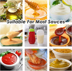 Condiment Squeeze Bottles for Ketchup Hot Sauce Liquids Oil - Image 6