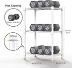 450 lbs Wire Storage Shelving 3-Tier Utility Shelving Unit Steel Organizer Wire - Image 3