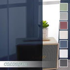 Chyhomenyc Voile Sheer Curtain Panels 45in Long 2 Pack, Short Bathroom Window - Image 7