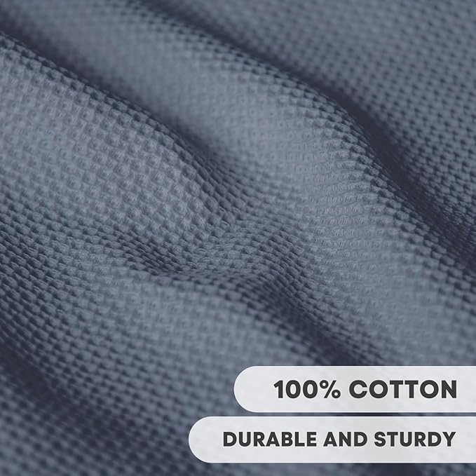 Artoid Mode 100% Cotton Dark Grey Waffle Weave Kitchen Dish Cloths, 12x12 Inch - Image 2