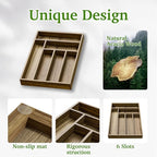 Acacia Wood Silverware Drawer Organizer, Kitchen Utensil Cutlery Drawer - Image 5