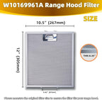 W10169961A 5 Layer Aluminum Mesh Range Hood Filter Replacement 12" x 10.5" - Image 3