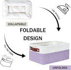 DULLEMELO Small Storage Baskets 6 Pack, Fabric Collapsible Gift Storage Baskets - Image 6