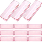 Maitys 12 Pcs Vanity Drawer Organizer 9 x 3 x 2 Inches Clear Plastic Utensil by Maitys